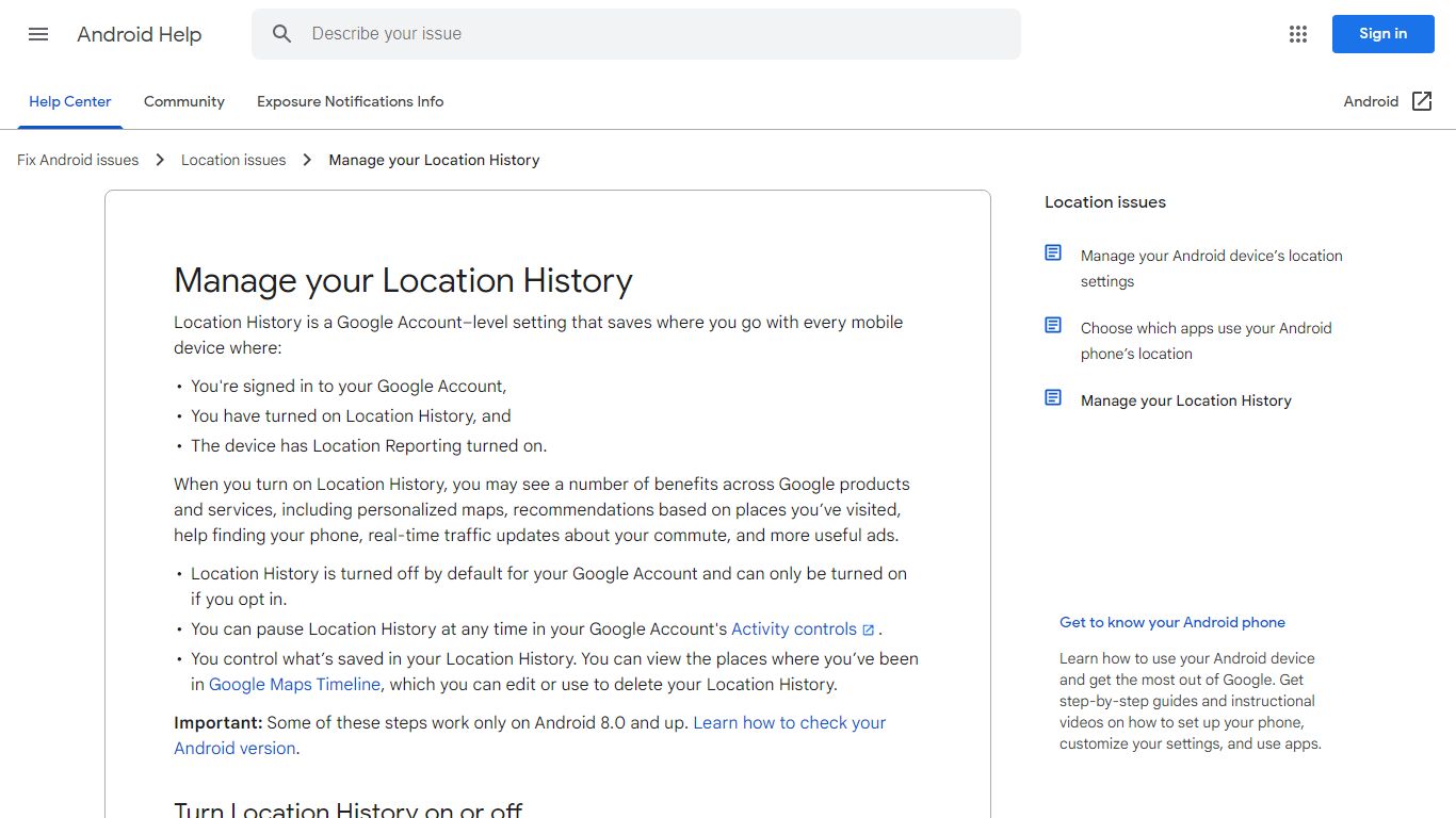 Manage your Location History - Android Help - Google