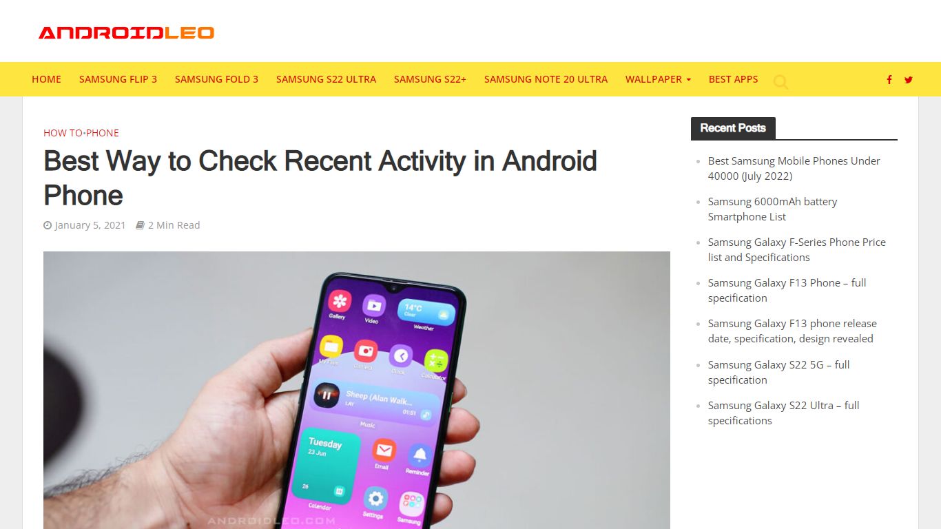 Best Way to Check Recent Activity in Android Phone